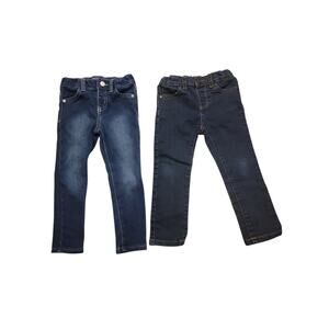 Set Of 2 Girls Jeans 2T Adj Waist Childrens Place Cat & Jack
